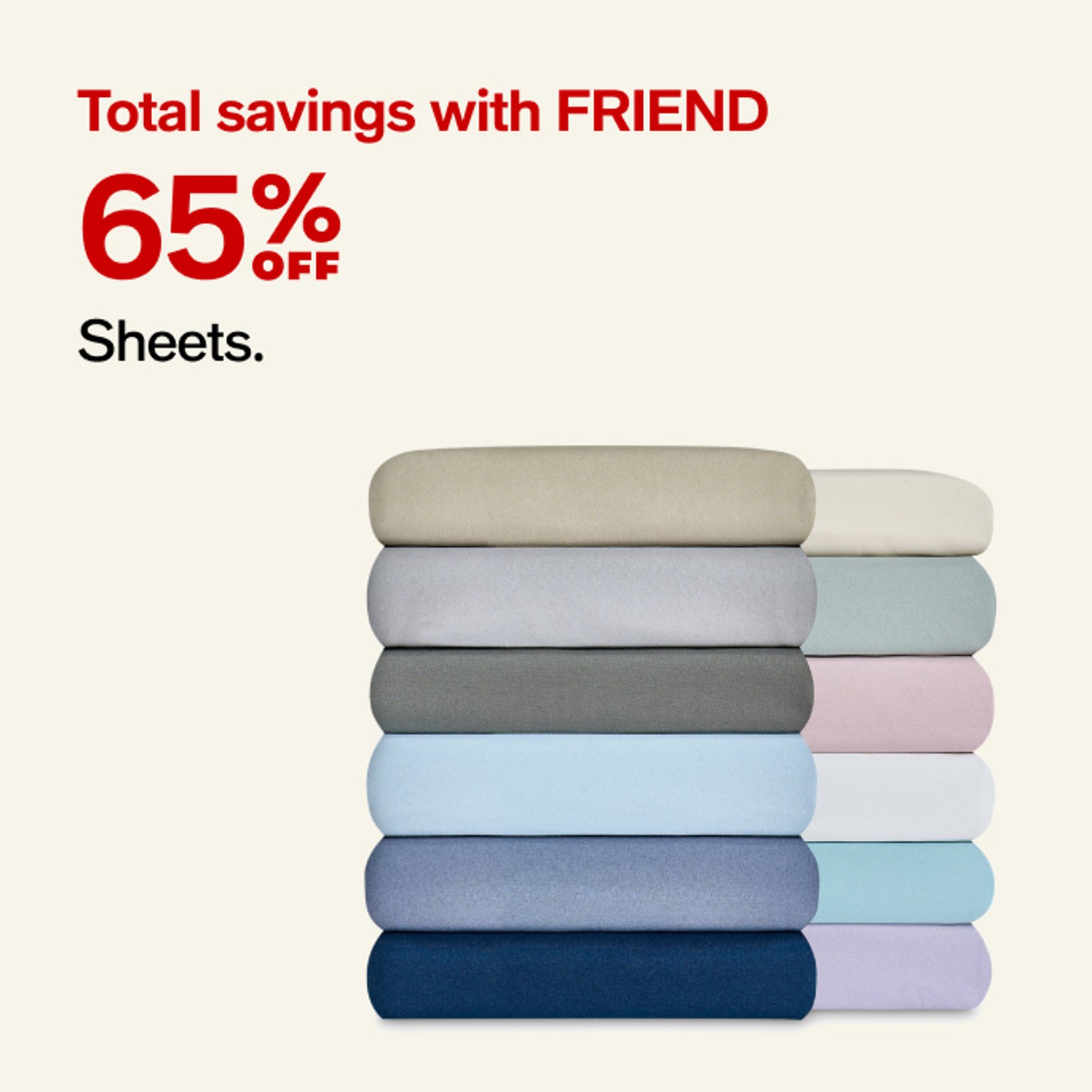 65% off Sheets