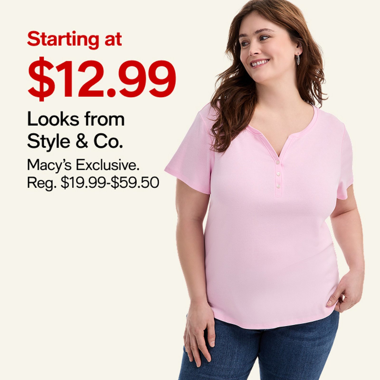 starting at $12.99 Style & Co Tops
