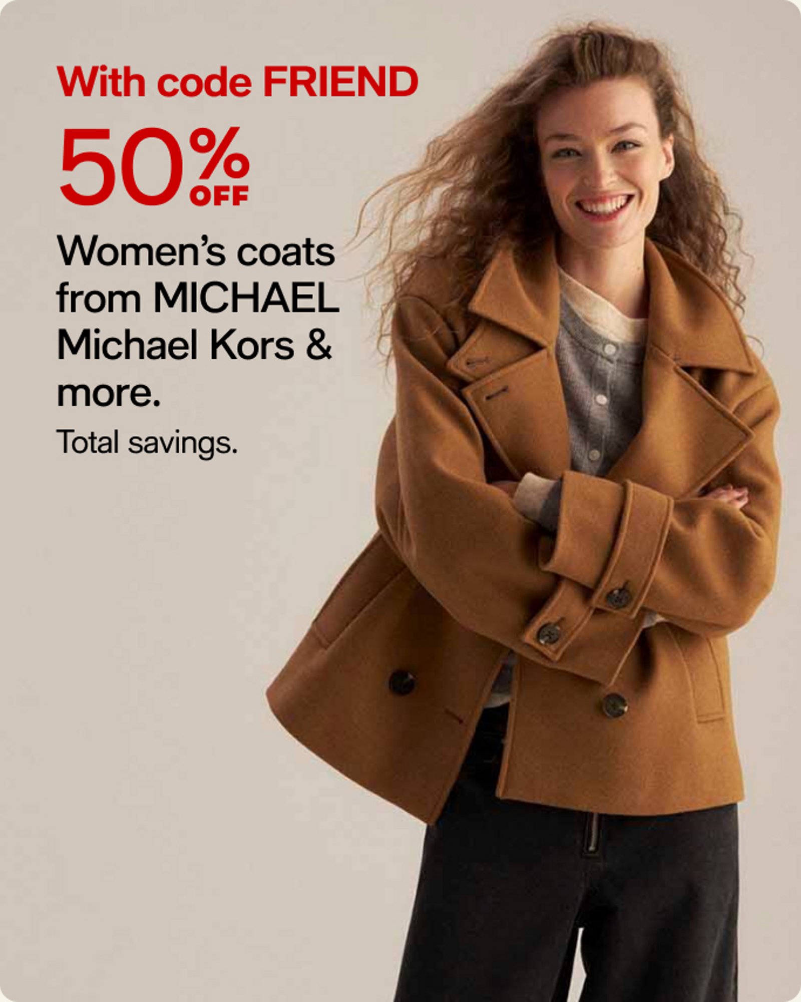 50% OFF Women's coats from MICHAEL 