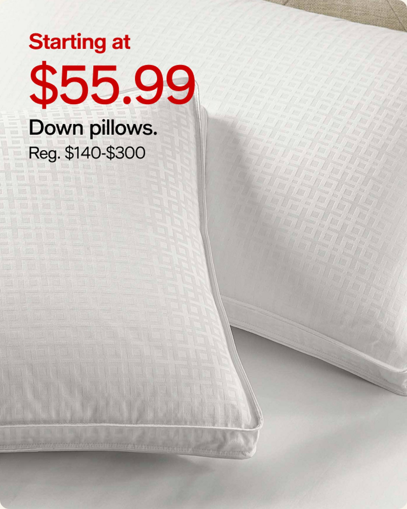 $55.99 Down pillows