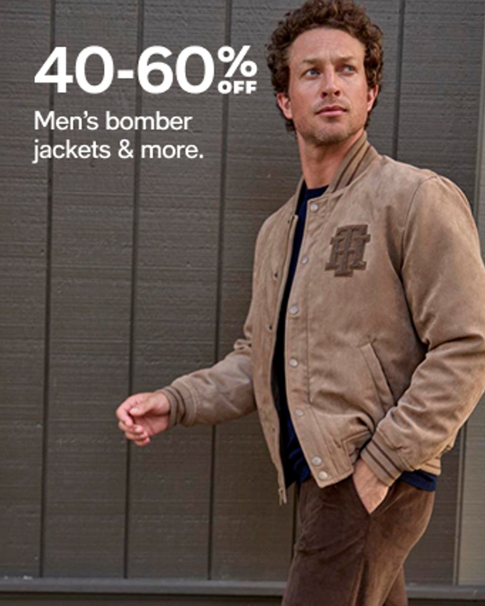 40-60% off Mens bomber jackets & more