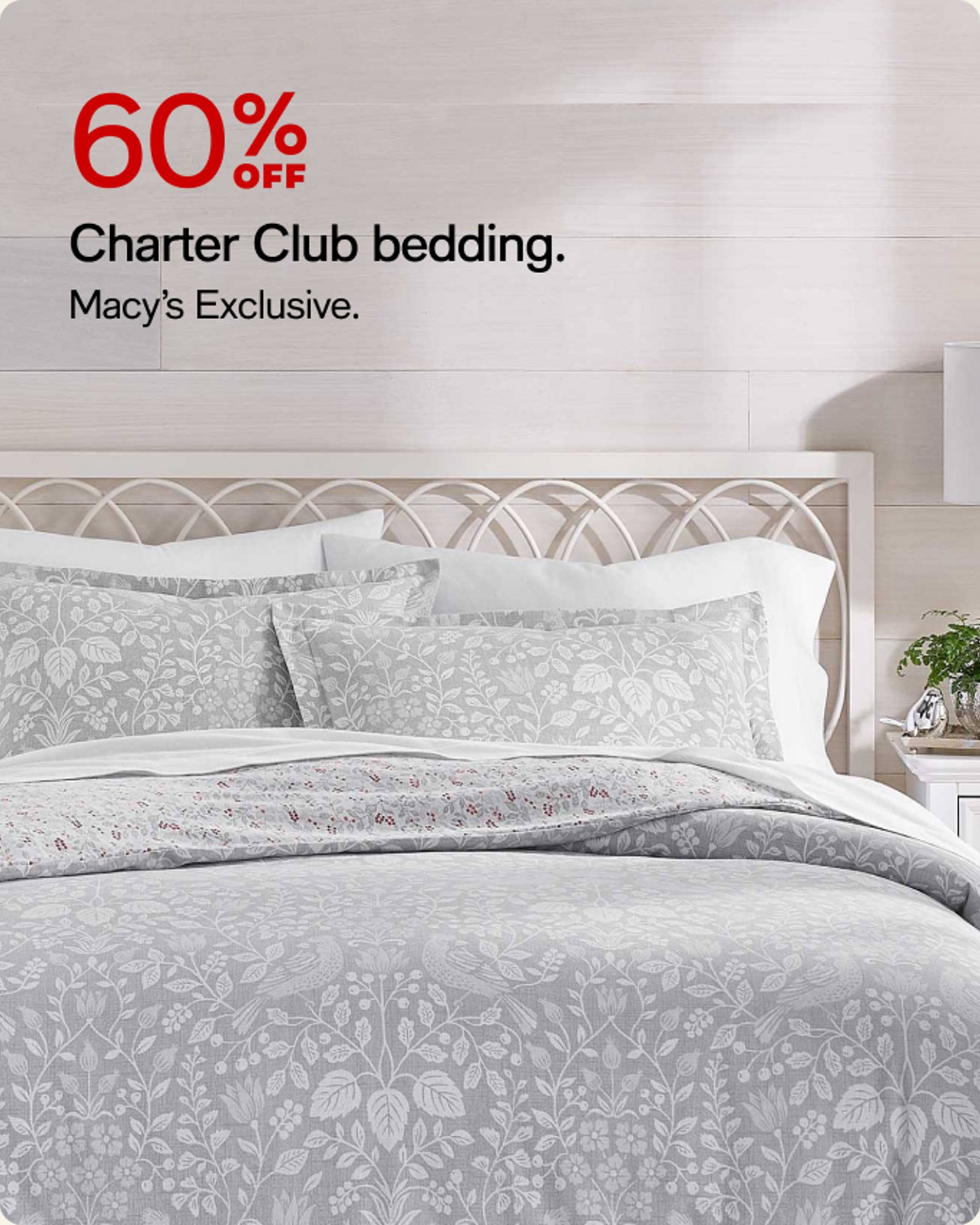 60% OFF Charter Club bedding.