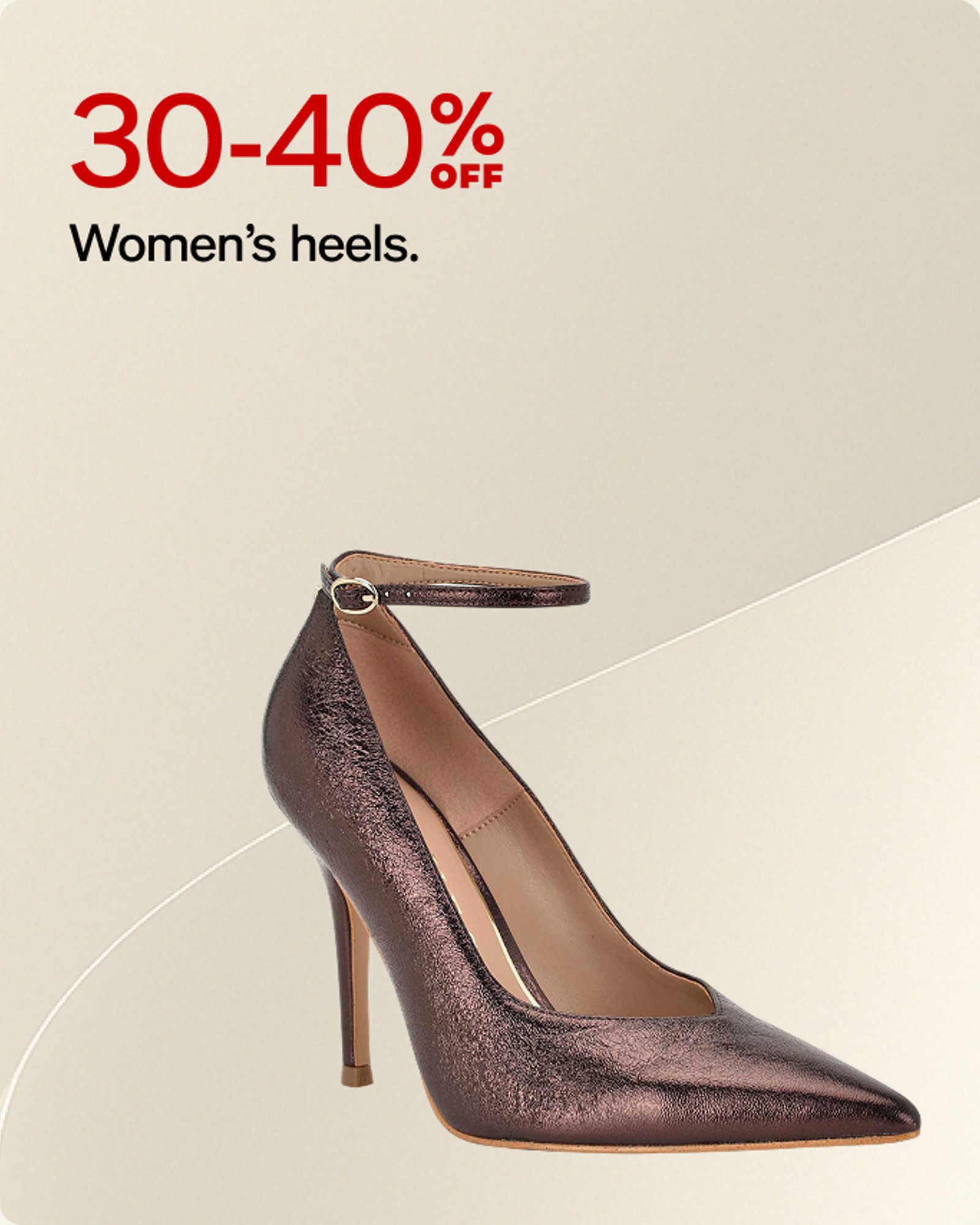 30-40% off womens heels