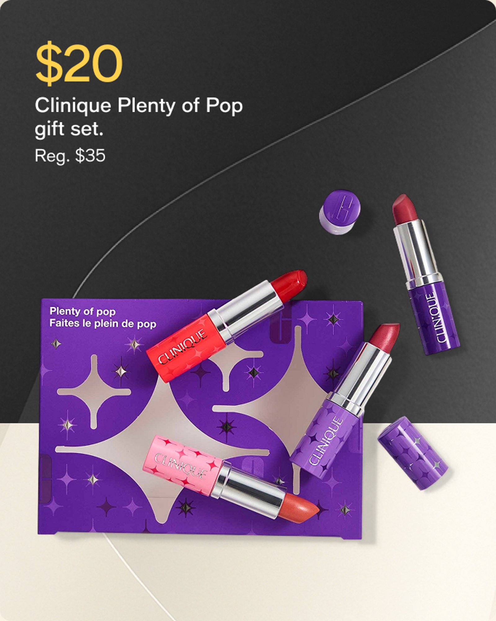 $20 Clinique plenty of pop set
