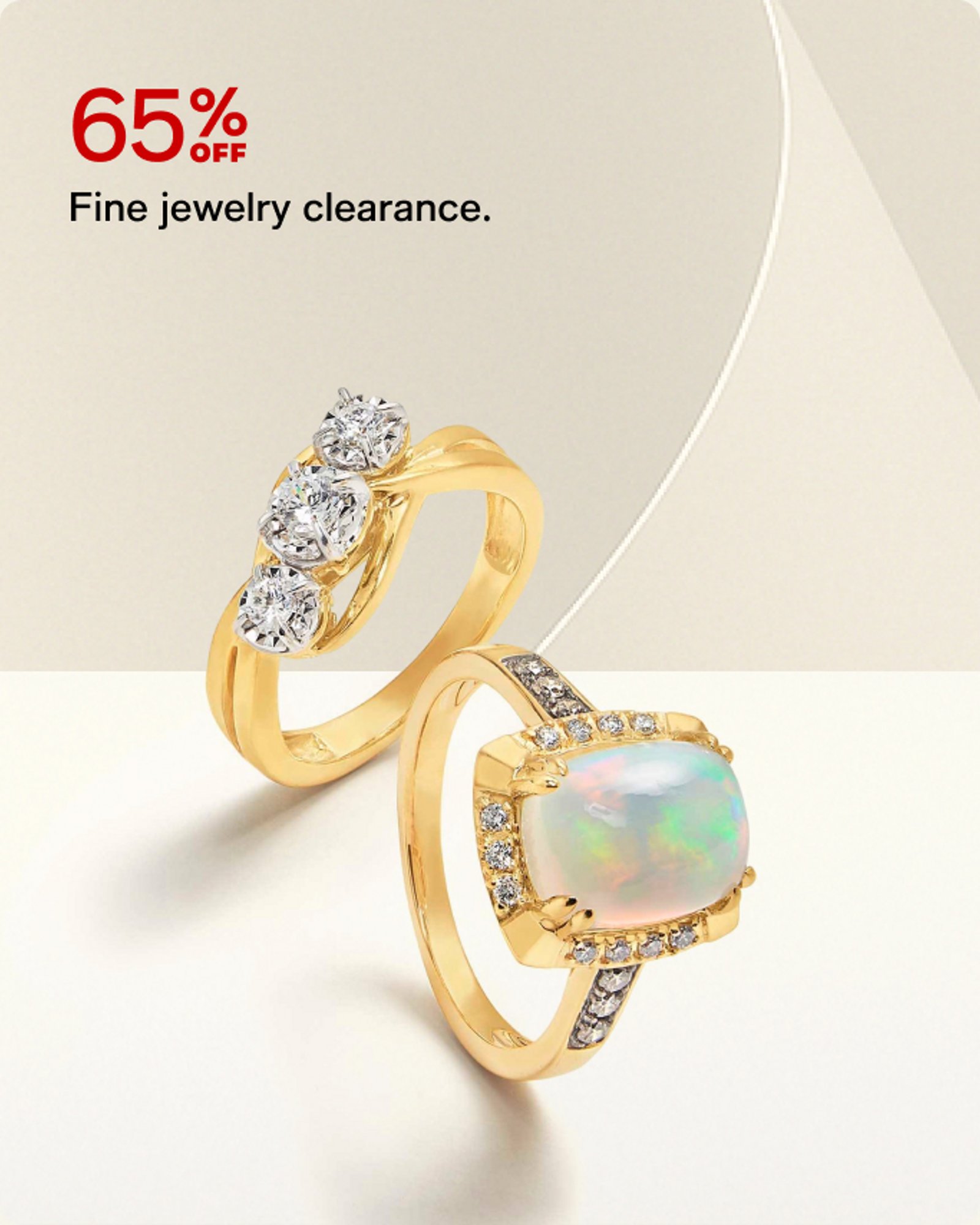 65% OFF Fine jewelry clearance.